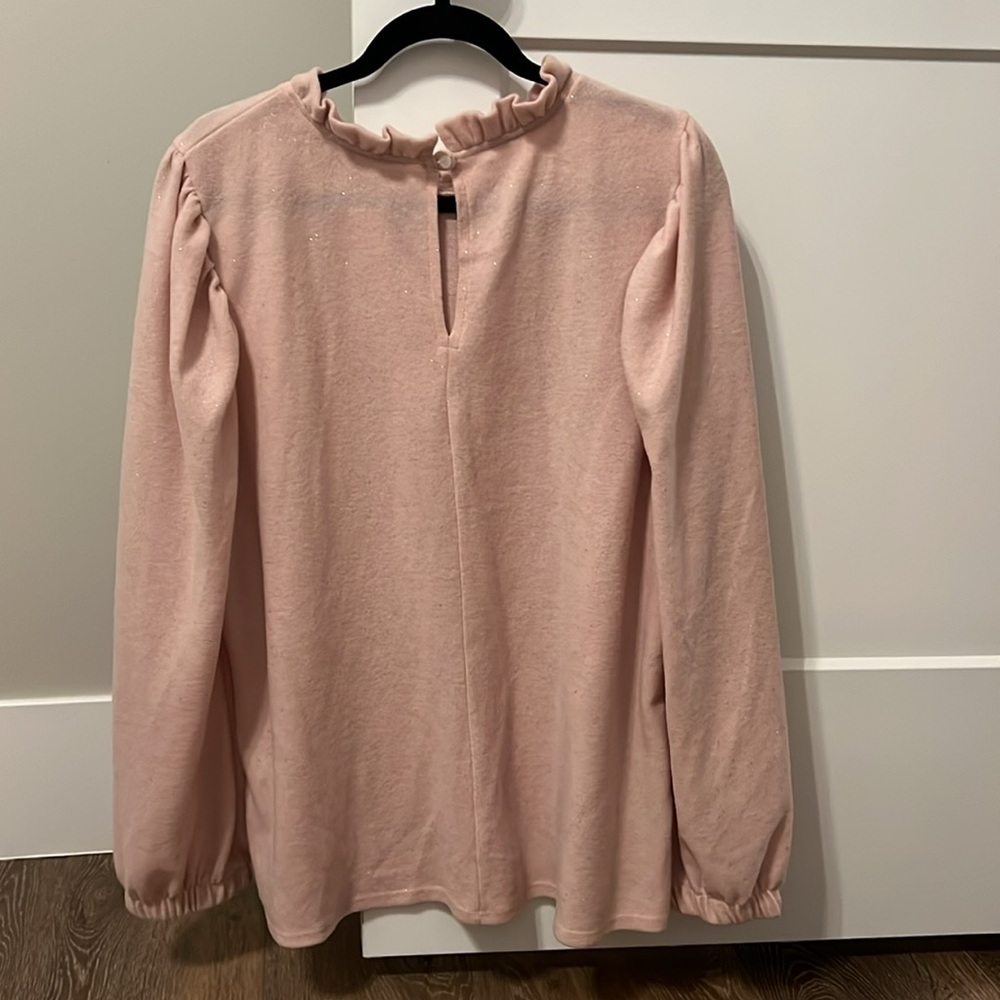 Pink Ruffled Women's Top - Picture 2 of 5